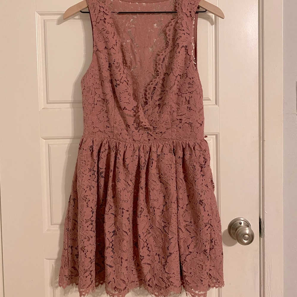 Tobi Pink Lace Dress